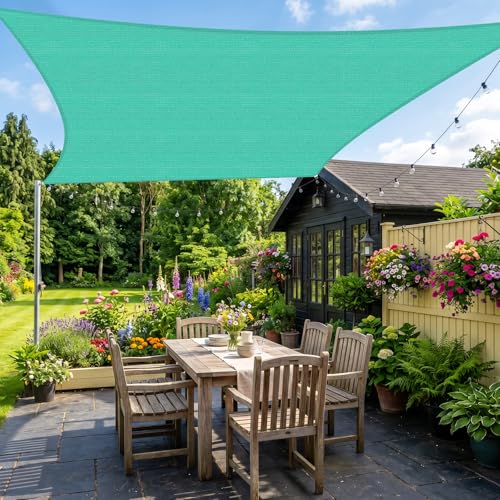 24'X27' Sun Shade Sail Turquoise Curved Square Customizable (Turquoise / 24'X27' custom)