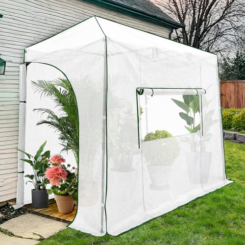 10x5 Easy Setup Pop Up Greenhouse (Clear/White / 10x5)