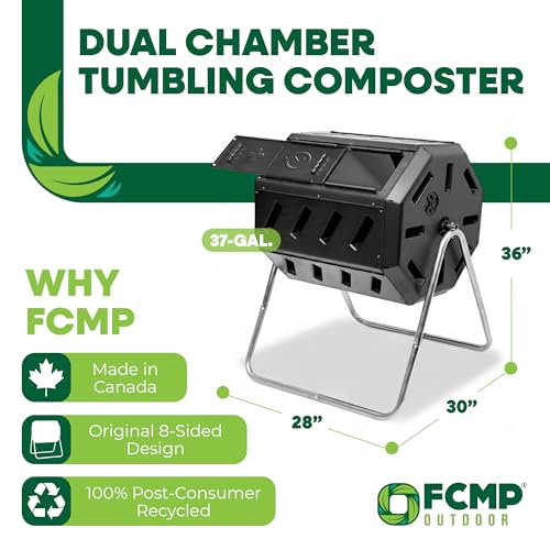 IM4000 Dual Chamber Tumbling Composter (Black / 37 gallon)
