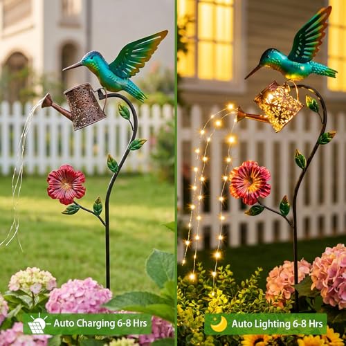 Hummingbird Solar Lights Outdoor Waterproof (Hummingbird Water Can)