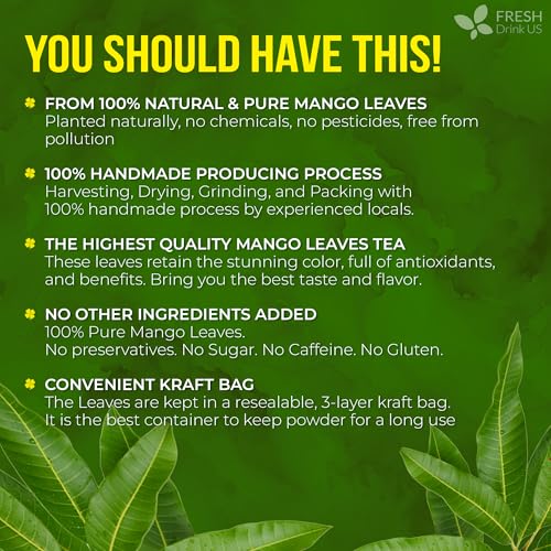 Premium 8 oz Dried Mango Leaves (8oz)