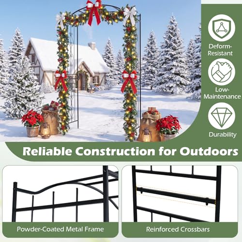 Metal Garden Arbor (44"W x 90"H)