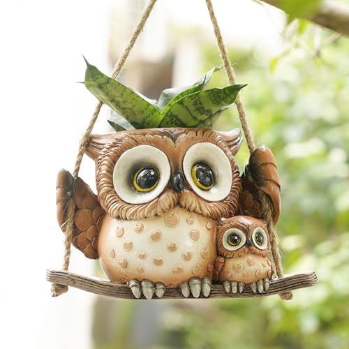 Swing Owl Hanging Planters for Indoor Plants