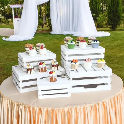 Large Wooden Crates (Whitewashed-5PCS)