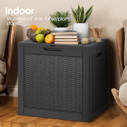Outdoor Storage Box (Black / 29 Gallon)