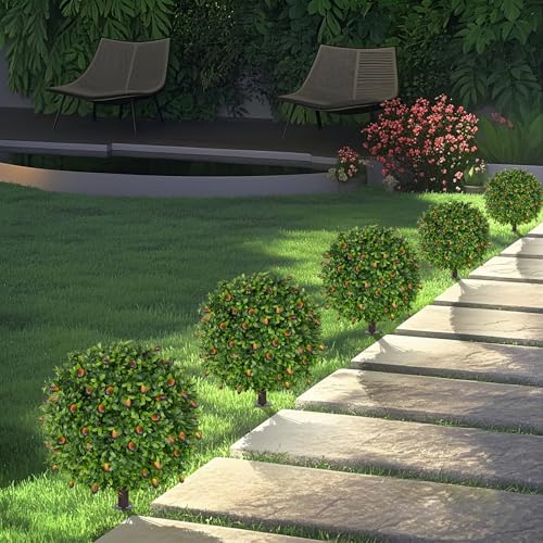 2 Pack Artificial Olive Topiary Tree (Olive)