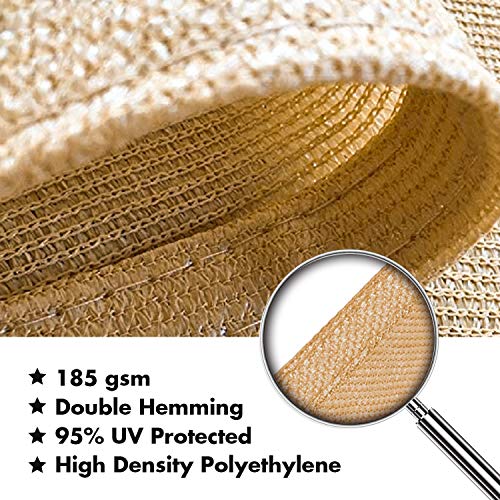 12'X12'X12' Sun Shade Sail Sand Curved Triangle (Sand / 12'X12'X12'custom)