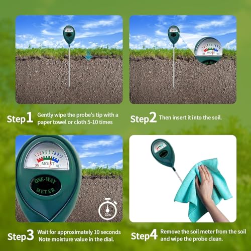 2 Pcs Green Soil Moisture Meter (Green 2 Pcs)