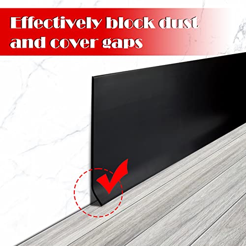 Vinyl Wall Base Rubber Baseboard Molding Trim Self Adhesive 3" Wide (Black / 3in x 200ft)