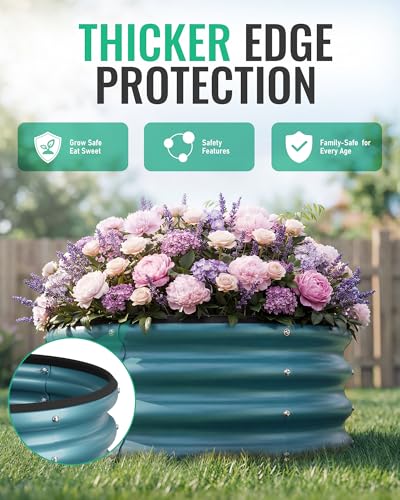 Round Raised Garden Bed (Blue)