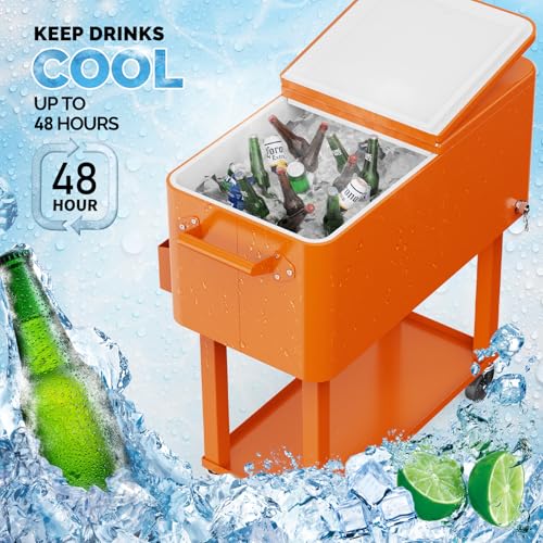 80 Quart Rolling Ice Chest