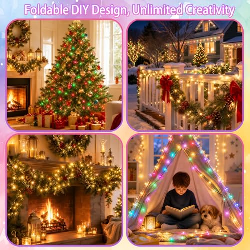 200 LED Fairy Lights Color Changing (Green Wire / 200LED/66FT)