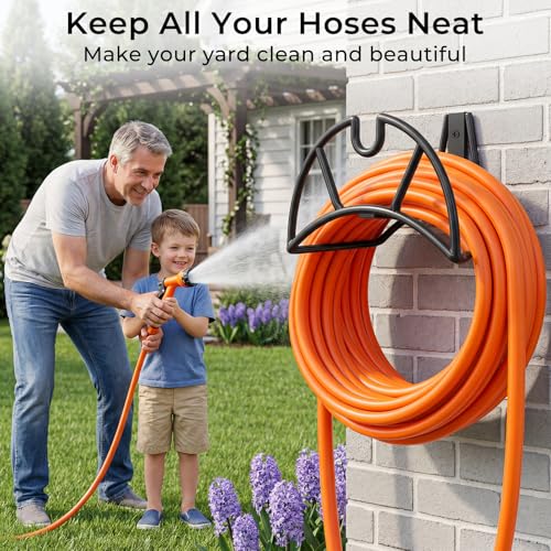 Garden Hose Holder Wall Mount (All Balck / Standard)
