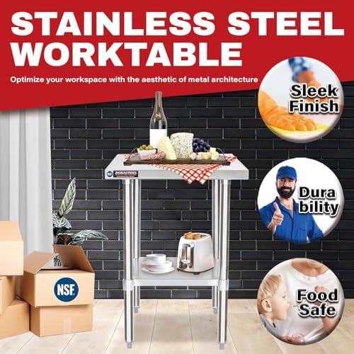 24x18 Stainless Steel Work Table (24" x 18" / Standard Table)