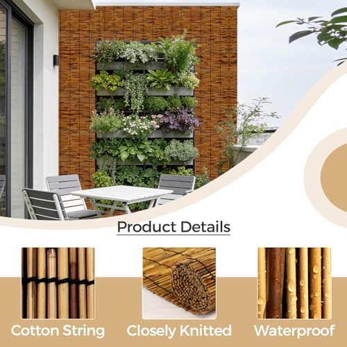 1 Pack Reed Fencing Rolls (Brown / 1Pack 4Ft×16.4Ft)