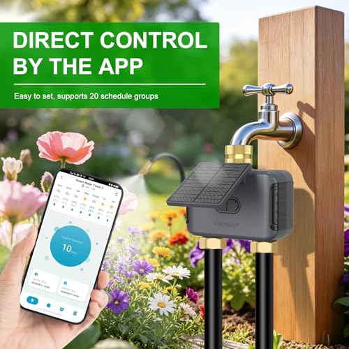 120FT WiFi Solar Drip Irrigation System (120-Foot Dual-Tube Brass Solar Wireless Timer)