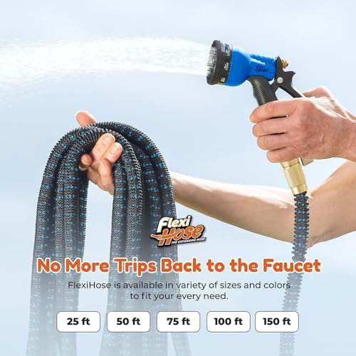 Expandable Garden Hose with 8 Function Nozzle