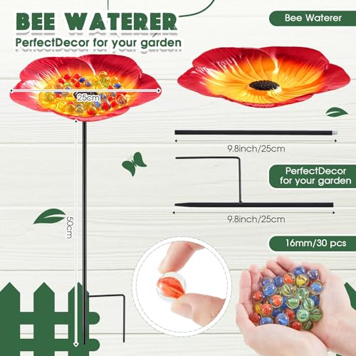 Bee Watering Station (Red / Flower)