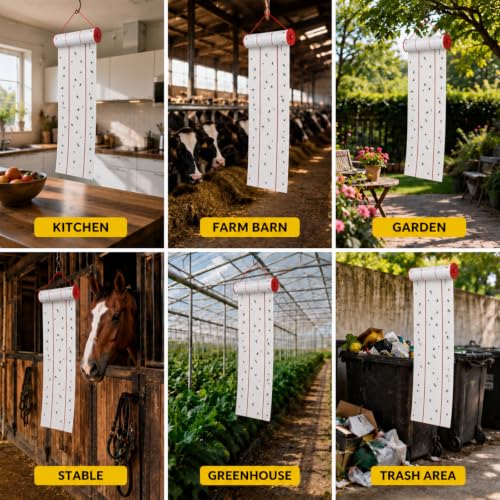 5 Pcs Giant Flypaper Fly Traps (White)