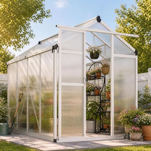 6x8 FT Greenhouse (Silver / 6x8 FT)