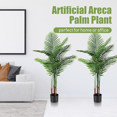 2 Pack Artificial Palm Trees 4Ft (4 feet)