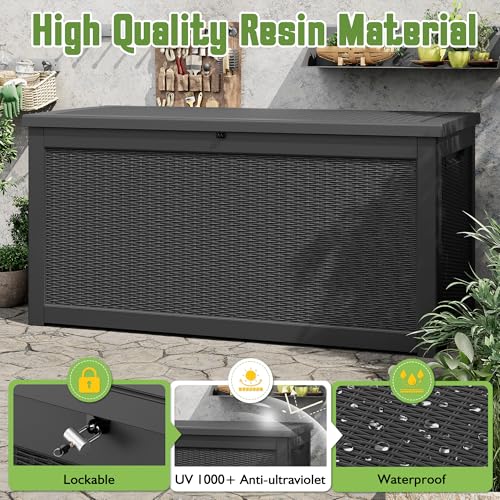 Outdoor Storage Box (Black / 330 Gallon)