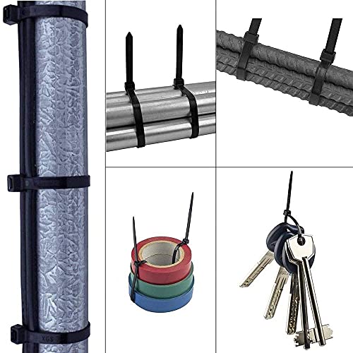 Black zip ties 16 inch large Cable ties 100 per pack (Black / 16 inch)