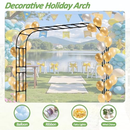Thickened Metal Garden Arch (126（L）*94(H)*16(W)IN)