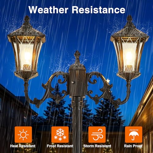 Dusk to Dawn Outdoor Lamp Post Lights with Outlet (XL-2-H)