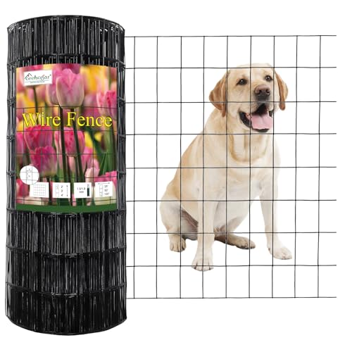 Black PVC Coated Welded Wire Fence 24" x 100' Roll (Black / 2''x3'' 16GA 24''x100')