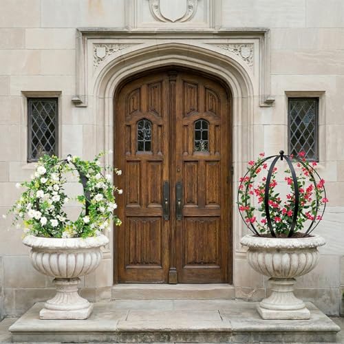 4 PCS Large Metal Round Trellis for Climbing Plants (4 Count)