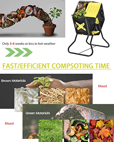 18.5 Gal Tumbling Compost Bin from BPA Free Material (18.5 Gal)
