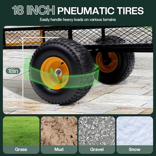 1800 LBS Tow Behind Dump Cart
