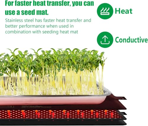 10 Pack Large Stainless Steel Seedling Trays (Large-10P)