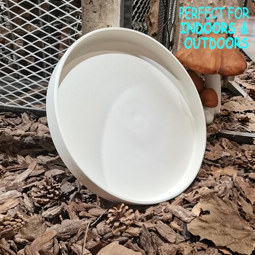 Ceramic Plant Saucer Pot Tray 14.5 Inch (14.5in(1 Pack) / Frosted White)
