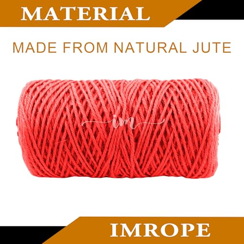 3mm x 500 Feet Red Jute Rope (Red / 3mm x 500 Ft)