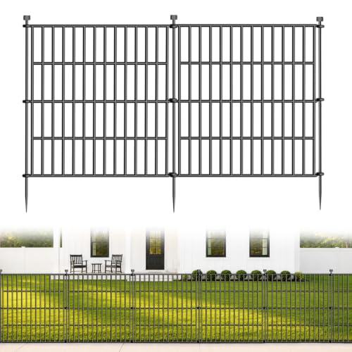 No Dig Garden Fence Outdoor for Yard (40 Sq Ft)