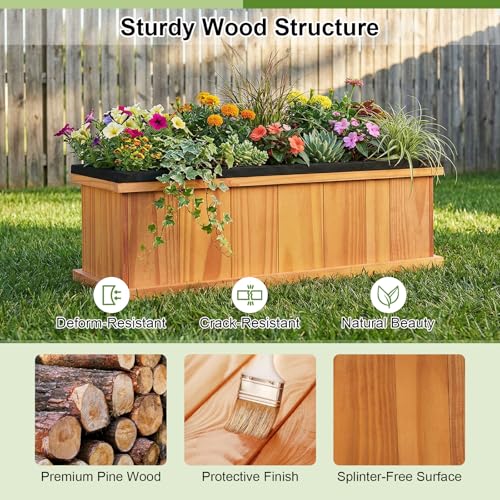 Outdoor Raised Garden Bed (Orange / 28"x10"x10")