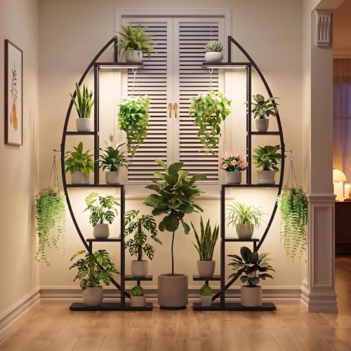 Plant Stand with Grow Light (Black + Black)