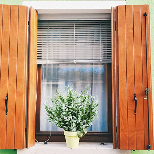 8 Pack Artificial Plants Flowers Grass Shrubs No Fade Faux Plastic Flowers Outdoor for Vases Farmhouse Garden Porch Patio Office Indoor Wedding Decoration Greenery Fake Plants (8 Count)