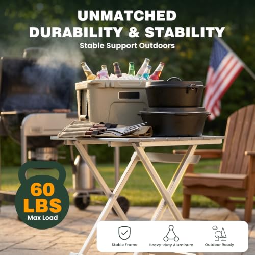 Folding Camping Table (Silver-new)