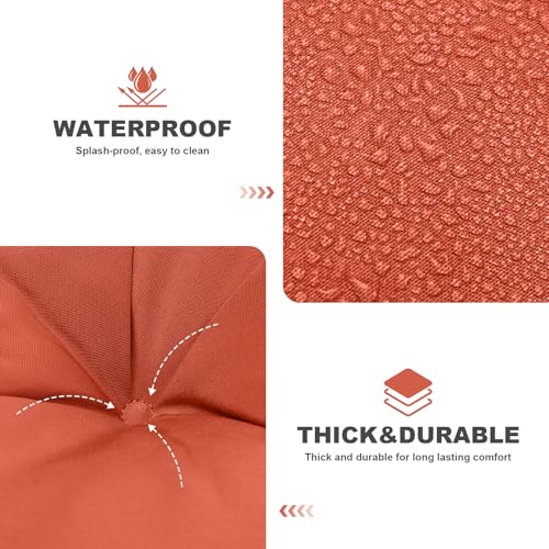 Porch Swing Cushions (Orange / 47x 40 inches)