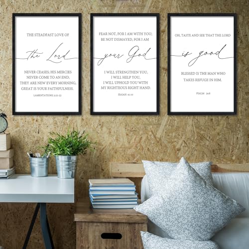 Bible Verses Wall Decor The Lord Your God Is Good 24"X16" Black (24"L x 16"W / The Lord Your God Is Good (Black))