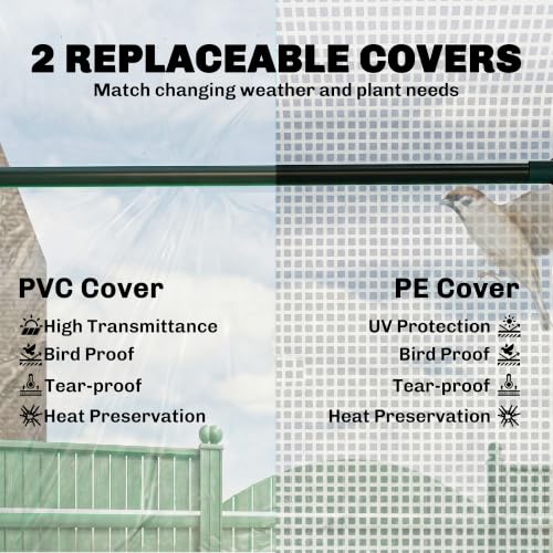 6' x 3' x 3' Portable Greenhouse with 2 PE (Clear / 6' x 3' x 3')