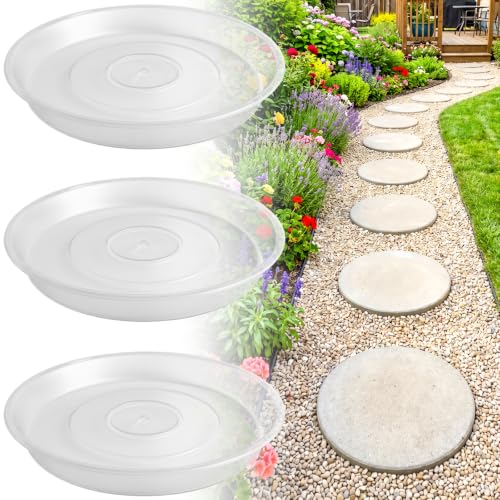 3PCS Round Stepping Stone Mold (10"/3PCS / Transparent)