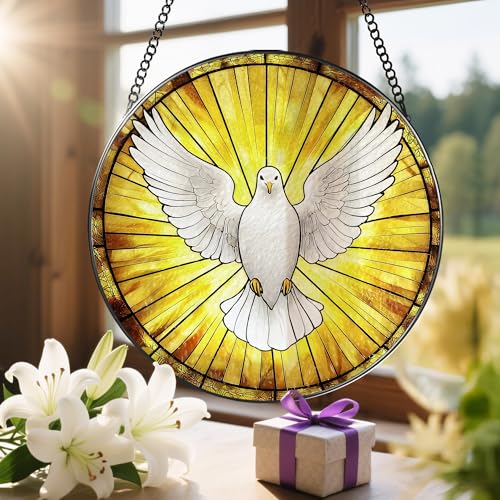 8'' Dove Stained Glass Suncatcher (Dove)