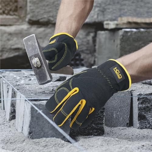 Men Leather Gardening Gloves (Black (12 Pairs) / X-Large)