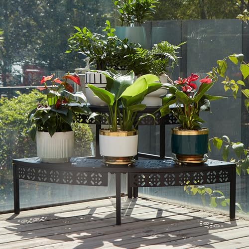 3 Tier Metal Plant Stand (24" Corner Round)