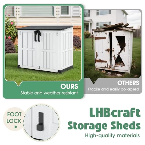 36 Cu Ft Outdoor Storage Cabinet (Black-Ashen / 30.1"×52.1"×44.3")