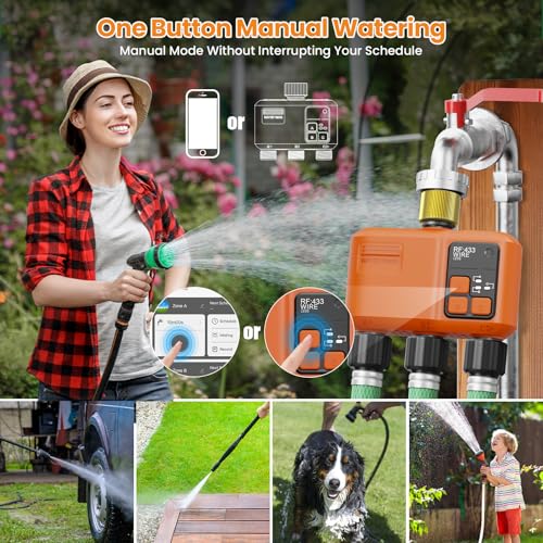 Smart WiFi Sprinkler Timer 3 Zone (3 Outlet- Brass Inlet)